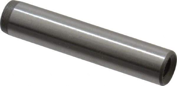 Jergens - 1/4" Diam x 1-1/4" Pin Length C-1215 Alloy Steel Pull Out Dowel Pin - C 47-58 & C 60-64 (Surface) Hardness, 1 Beveled & 1 Threaded End - Eagle Tool & Supply