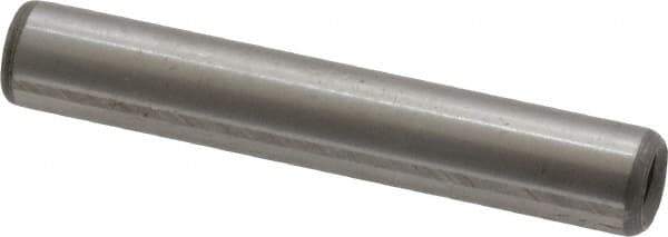 Jergens - 1/4" Diam x 1-1/2" Pin Length C-1215 Alloy Steel Pull Out Dowel Pin - C 47-58 & C 60-64 (Surface) Hardness, 1 Beveled & 1 Threaded End - Eagle Tool & Supply