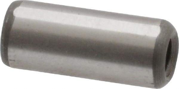 Jergens - 5/16" Diam x 3/4" Pin Length C-1215 Alloy Steel Pull Out Dowel Pin - C 47-58 & C 60-64 (Surface) Hardness, 1 Beveled & 1 Threaded End - Eagle Tool & Supply