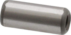 Jergens - 5/16" Diam x 3/4" Pin Length C-1215 Alloy Steel Pull Out Dowel Pin - C 47-58 & C 60-64 (Surface) Hardness, 1 Beveled & 1 Threaded End - Eagle Tool & Supply