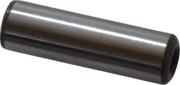 Jergens - 3/8" Diam x 1-1/4" Pin Length C-1215 Alloy Steel Pull Out Dowel Pin - C 47-58 & C 60-64 (Surface) Hardness, 1 Beveled & 1 Threaded End - Eagle Tool & Supply