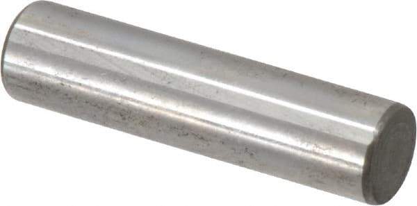 Jergens - 3/8" Diam x 1-1/2" Pin Length C-1215 Alloy Steel Pull Out Dowel Pin - C 47-58 & C 60-64 (Surface) Hardness, 1 Beveled & 1 Threaded End - Eagle Tool & Supply