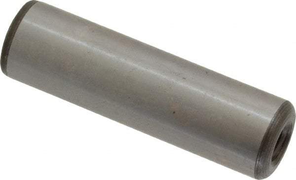 Jergens - 1/2" Diam x 1-3/4" Pin Length C-1215 Alloy Steel Pull Out Dowel Pin - C 47-58 & C 60-64 (Surface) Hardness, 1 Beveled & 1 Threaded End - Eagle Tool & Supply