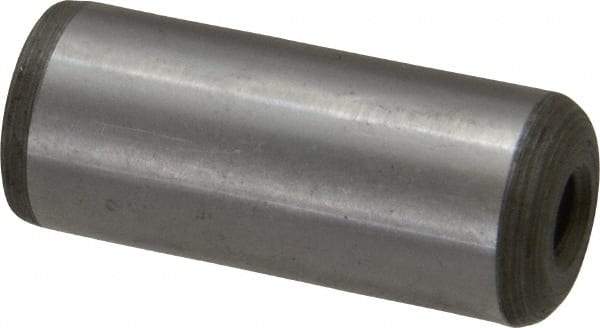 Jergens - 5/8" Diam x 1-1/2" Pin Length C-1215 Alloy Steel Pull Out Dowel Pin - C 47-58 & C 60-64 (Surface) Hardness, 1 Beveled & 1 Threaded End - Eagle Tool & Supply