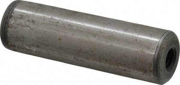 Jergens - 3/4" Diam x 2-1/2" Pin Length C-1215 Alloy Steel Pull Out Dowel Pin - C 47-58 & C 60-64 (Surface) Hardness, 1 Beveled & 1 Threaded End - Eagle Tool & Supply
