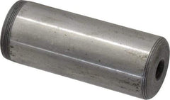 Jergens - 1" Diam x 2-1/2" Pin Length C-1215 Alloy Steel Pull Out Dowel Pin - C 47-58 & C 60-64 (Surface) Hardness, 1 Beveled & 1 Threaded End - Eagle Tool & Supply