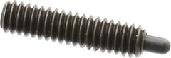 Jergens - 1/4-20, 1" Thread Length, 3/16" Plunger Projection, Steel Threaded Spring Plunger - 0.119" Max Plunger Diam, 1" Plunger Length, 3 Lb Init End Force, 13 Lb Final End Force, 1/8" Hex - Eagle Tool & Supply