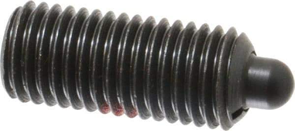 Jergens - 3/4-10, 1-3/4" Thread Length, 5/16" Plunger Projection, Steel Threaded Spring Plunger - 0.374" Max Plunger Diam, 1-3/4" Plunger Length, 6.7 Lb Init End Force, 37.3 Lb Final End Force, 3/8" Hex - Eagle Tool & Supply