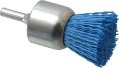 Value Collection - 1-3/16" Brush Diam, End Brush - Fine Grade, 1/4" Diam Shank, 18,000 Max RPM - Eagle Tool & Supply