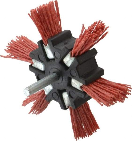 Value Collection - 4" OD, 1/4" Shank Diam, Nylon Wheel Brush - 1/2" Face Width - Eagle Tool & Supply