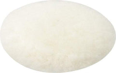 3M - 3" Diam Lambswool Bonnet Pad - 25/32" Pile, Hook & Loop Attachment - Eagle Tool & Supply