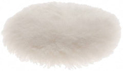 3M - 5-1/4" Diam Lambswool Bonnet Pad - 25/32" Pile, Hook & Loop Attachment - Eagle Tool & Supply