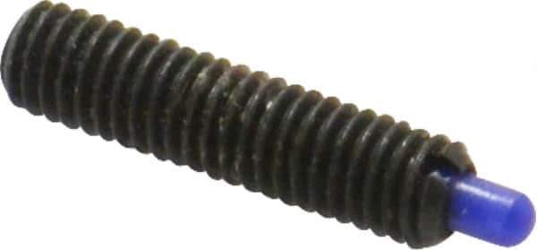 Jergens - 10-32, 3/4" Thread Length, 1/8" Plunger Projection, Steel Threaded Spring Plunger - 0.093" Max Plunger Diam, 3/4" Plunger Length, 2.9 Lb Init End Force, 11.1 Lb Final End Force, 3/32" Hex - Eagle Tool & Supply
