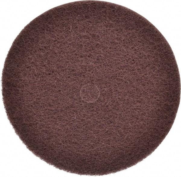 3M - 12" Medium Grade Aluminum Oxide Deburring Disc - 1-1/4" Center Hole, Arbor Connection, Maroon, 1,900 Max RPM - Eagle Tool & Supply