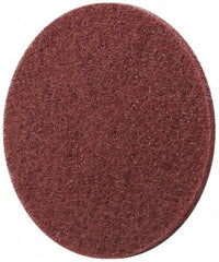 3M - 3" Disc Diam, Aluminum Oxide Quick Change Disc - Type R Attaching System, Nonwoven, Maroon, Medium Grade, 12,000 RPM - Eagle Tool & Supply