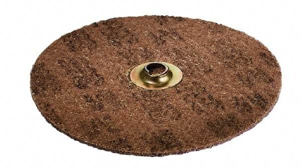 3M - 7" Coarse Grade Deburring Disc - Quick Change Connection, Brown/Blue, 7,000 Max RPM - Eagle Tool & Supply