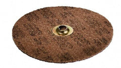 3M - 7" Coarse Grade Deburring Disc - Quick Change Connection, Brown/Blue, 7,000 Max RPM - Eagle Tool & Supply