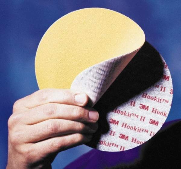 3M - 5" Diam, 500 Grit, Aluminum Oxide Hook & Loop Disc - Extra Fine Grade, Coated, A Weight Paper Backing, Series 210U - Eagle Tool & Supply