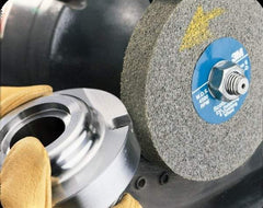 3M - 14" Diam, 2" Face Width, 8" Center Hole, Fine Grade, Silicon Carbide Deburring Wheel - Convolute, Hard Density 9 Grade, 2,550 RPM - Eagle Tool & Supply