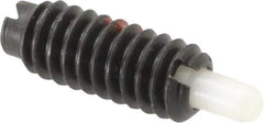 Jergens - 1/4-20, 5/8" Thread Length, 3/16" Plunger Projection, Steel Threaded Spring Plunger - 0.119" Max Plunger Diam, 5/8" Plunger Length, 0.3 Lb Init End Force, 3.5 Lb Final End Force - Eagle Tool & Supply