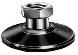 Jergens - 4200 Lb. Load Capacity, 1/2-13 Thread, 7/8" Overall Length, Steel Stud, Tapped Pivotal - 2 Inch Stud Length, mm Base Diameter, Steel Pad - Eagle Tool & Supply