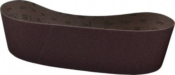 3M - 6" Wide x 48" OAL, 36 Grit, Aluminum Oxide Abrasive Belt - Aluminum Oxide, Very Coarse, Coated, X Weighted Cloth Backing, Series 341D - Eagle Tool & Supply