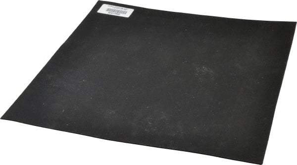 Made in USA - 12" Long, 12" Wide, 1/16" Thick, Neoprene Rubber Foam Sheet - 35 to 45 Durometer, Black, -20 to 180°F, 1,000 psi Tensile Strength, Adhesive Backing, Stock Length - Eagle Tool & Supply
