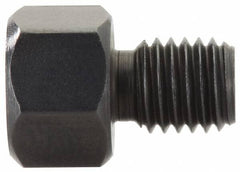 Gibraltar - 15/16" OAL, 3/8" Head Height, Low Carbon Steel, Threaded Rest Button - Black Oxide Coating, 1/2-20 Thread, 3/4" Hex - Eagle Tool & Supply