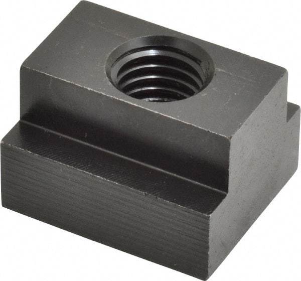 Jergens - 5/8-11 Blind Tapped T Slot Nut - 13/16" Slot Width, 1-1/4 x 9/16" Base Width x Height, 1-1/2 x 1" OAL x Height - Eagle Tool & Supply