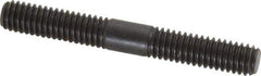 Jergens - 5/16-18 2-1/2" OAL Equal Double Threaded Stud - Alloy Steel, Black Oxide Finish, 15/16" Equal Thread Length - Eagle Tool & Supply