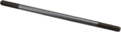 Jergens - 3/8-16 8" OAL Equal Double Threaded Stud - Alloy Steel, Black Oxide Finish, 1-1/4" Equal Thread Length - Eagle Tool & Supply