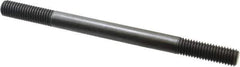 Jergens - 1/2-13 7" OAL Equal Double Threaded Stud - Alloy Steel, Black Oxide Finish, 1-1/2" Equal Thread Length - Eagle Tool & Supply