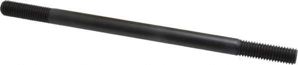 Jergens - 1/2-13 9" OAL Equal Double Threaded Stud - Alloy Steel, Black Oxide Finish, 1-1/2" Equal Thread Length - Eagle Tool & Supply