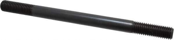 Jergens - 5/8-11 9" OAL Equal Double Threaded Stud - Alloy Steel, Black Oxide Finish, 1-3/4" Equal Thread Length - Eagle Tool & Supply