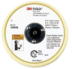 3M - 6" Diam Adhesive/PSA Disc Backing Pad - Soft Density, 10,000 RPM - Eagle Tool & Supply