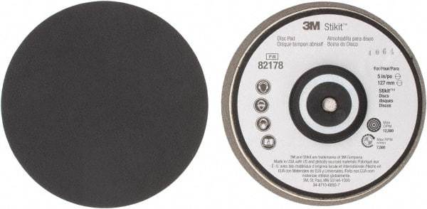 3M - 5" Diam Adhesive/PSA Disc Backing Pad - Soft Density, 7,500 RPM - Eagle Tool & Supply