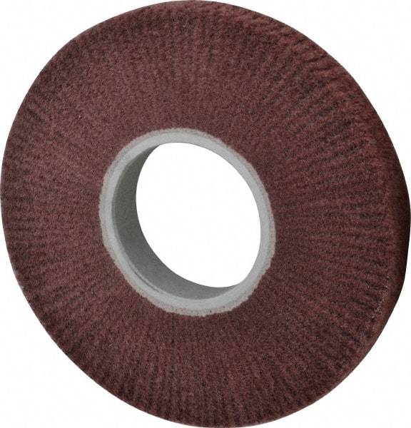3M - 8" Diam Aluminum Oxide Finishing Flap Wheel - 3" Hole, 1" Wide, Density 5, Nonwoven, Fine Grade, 3,200 Max RPM - Eagle Tool & Supply