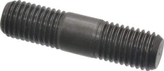 Jergens - 3/4-10 3" OAL Equal Double Threaded Stud - Alloy Steel, Black Oxide Finish, 15/16" Equal Thread Length - Eagle Tool & Supply