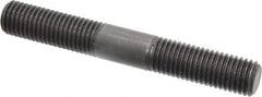Jergens - 3/4-10 5-1/2" OAL Equal Double Threaded Stud - Alloy Steel, Black Oxide Finish, 2" Equal Thread Length - Eagle Tool & Supply