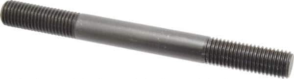 Jergens - 3/4-10 8" OAL Equal Double Threaded Stud - Alloy Steel, Black Oxide Finish, 2" Equal Thread Length - Eagle Tool & Supply