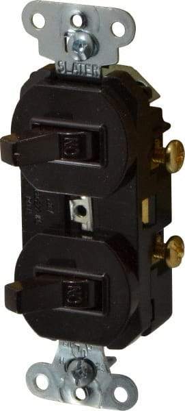 Pass & Seymour - 1 Pole, 120/277 VAC, 20 Amp, Flush Mounted, Ungrounded, Tamper Resistant Duplex Switch - NonNEMA Configuration, 2 Switch, Side Wiring, UL Listed 20 Standard - Eagle Tool & Supply