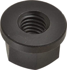 Jergens - 1/2-13, 1-1/8" Flange Diam, 11/16" High, 7/8" Across Flats, Flange Nut - Grade Low Carbon Steel Steel, Black Oxide Finish, 5/32" Flange Height, TCMA - Eagle Tool & Supply