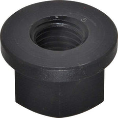 Jergens - 3/4-10, 1-5/8" Flange Diam, 1" High, 1-1/4" Across Flats, Flange Nut - Grade Low Carbon Steel Steel, Black Oxide Finish, 1/4" Flange Height, TCMA - Eagle Tool & Supply