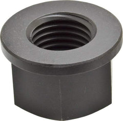 Jergens - 1-1/4 - 7, 2-1/4" Flange Diam, 1-3/8" High, 1-13/16" Across Flats, Flange Nut - Grade Low Carbon Steel Steel, Black Oxide Finish, 1/4" Flange Height, TCMA - Eagle Tool & Supply