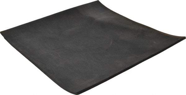 Made in USA - 12" Long, 12" Wide, 1/4" Thick, Neoprene Rubber Foam Sheet - 35 to 45 Durometer, Black, -20 to 180°F, 1,000 psi Tensile Strength, Adhesive Backing, Stock Length - Eagle Tool & Supply