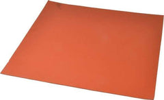 Made in USA - 12" Long, 12" Wide, 1/16" Thick, Silicone Rubber Foam Sheet - 35 to 45 Durometer, Orange-Red, -60 to 600°F, 650 psi Tensile Strength, Plain Backing, Stock Length - Eagle Tool & Supply