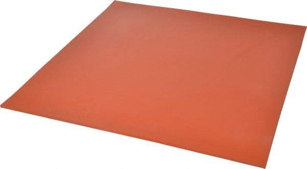 Made in USA - 12" Long, 12" Wide, 1/8" Thick, Silicone Rubber Foam Sheet - 35 to 45 Durometer, Orange-Red, -60 to 600°F, 650 psi Tensile Strength, Plain Backing, Stock Length - Eagle Tool & Supply