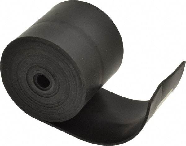 Made in USA - 1/16" Thick x 2" Wide x 60" Long, Buna-N Rubber Strip - Stock Length, 40 Shore A Durometer, 800 to 1,000 psi Tensile Strength, -20 to 170°F, Black - Eagle Tool & Supply