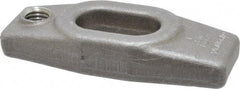 Jergens - 5/8" Stud, 11/16" Travel, 4" OAL x 1-5/8" Overall Width x 3/4" Overall Height, Heel Clamp - Grade C-1030/C-1035 Forged Steel, 11/16" Long x 11/16" Wide Slot, 1-21/32" Length x 1-3/16" Width x 1/2" Tapered Height, Tapped - Eagle Tool & Supply