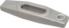 Jergens - 7/8" Stud, 2" Travel, 8" OAL x 2-1/8" Overall Width x 1-1/8" Overall Height, Heel Clamp - Grade C-1030/C-1035 Forged Steel, 2" Long x 13/16" Wide Slot, 3" Length x 1-1/2" Width x 3/4" Tapered Height, Tapped - Eagle Tool & Supply